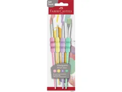 Penselenset Faber-Castell soft touch, 4 stuks pastel kleuren