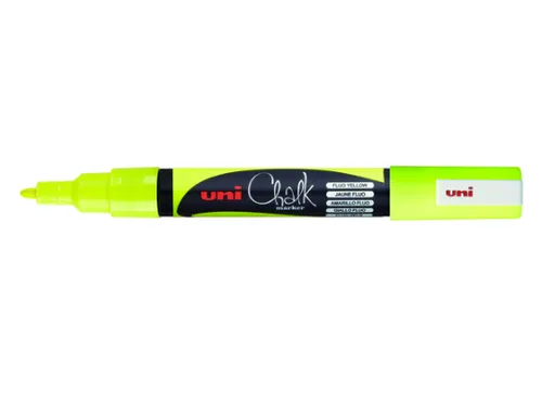 Krijtstift Uni-ball rond 0.9-1.3mm fluor geel