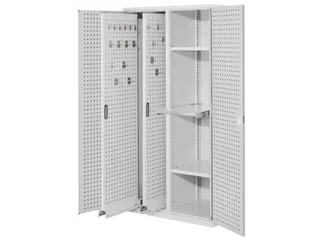 verticale kast,HxBxD 1950x1000x600mm,geperfor. deur,RAL5010 - 1
