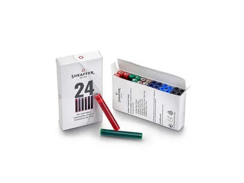 Kalligrafiepen SHEAFFER zwart, blauw,geel maxi penpunt F/M/B