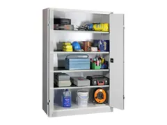 Ruime Vouwdeurkast 1950x1200x600mm 4legborden Ral7035 Front Ral7035