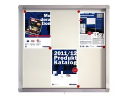 Infovitrine 6xa4 Whiteboard Voor Binnen Aluminium Frame