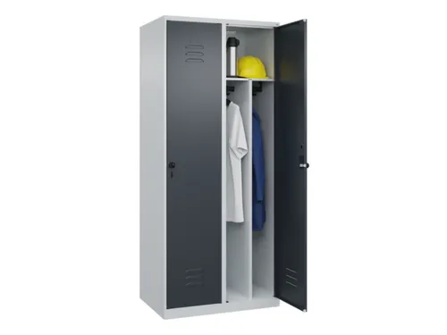 locker voor scheiding van kleding,HxBxD 1850x800x500mm,2vak