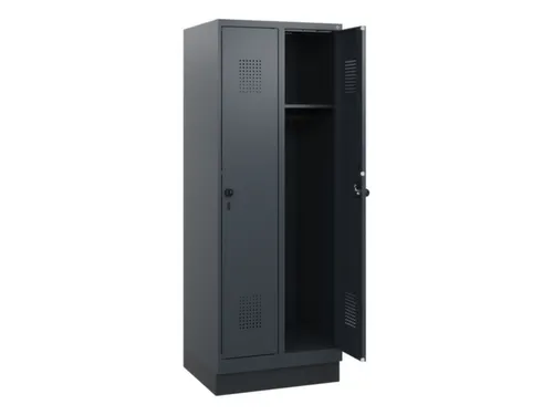 schoollocker,HxBxD 1630x600x500mm,2vak,vak B 300mm,draaigrendel,sokkel