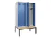 locker met bank,voor scheiding van kleding,HxBxD 2120x1200x815mm,4vak