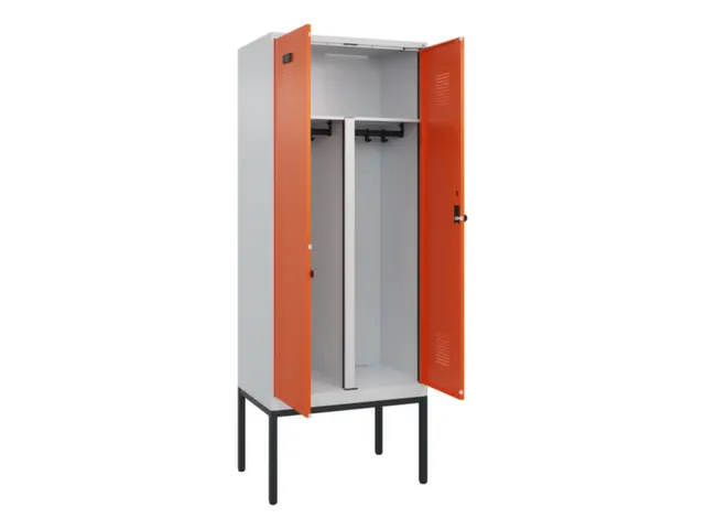 PBM-locker,HxBxD 2120x800x500mm,2vak,vak B 400mm,draaigrendel