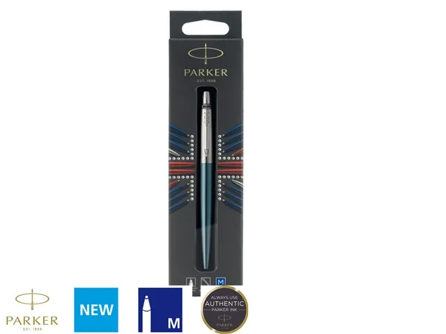 Balpen Parker Jotter Waterloo blue CT medium op blister