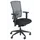 Bureaustoel 400 NPR Stof zwart, rug Wol/Mesh Grijs, Zwart voetkruis