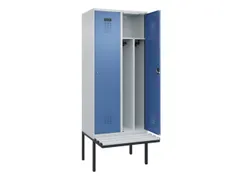 locker met bank,voor scheiding van kleding,HxBxD 2120x800x815mm,2vak