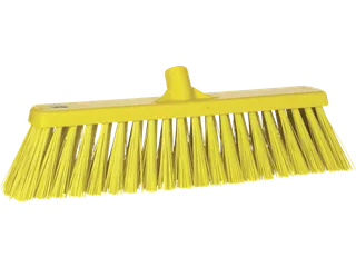 Hygiene 2920-6 Brede Bezem Geel 47cm Harde vezels - 1