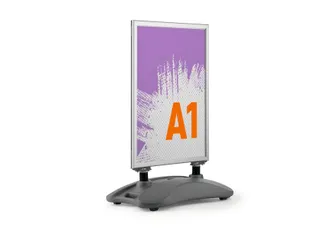 Stoepbord Aluminium Heavy Base Outdoor Dubbelzijdig A1 - 1