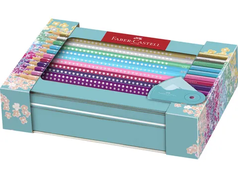 Sparkle set Faber-Castell 20x kleurpotloden en 1x mini puntenslijper