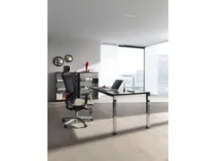 In hoogte verstelbaar bureau,HxBxD 720-840x1600x800mm,CC-zwart