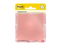Memoblok Post-it 3M 73x73mm Transparant roze
