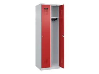 locker,HxBxD 1850x600x500mm,2vak,vak B 300mm,cil.-slot,staand op vloer - 2