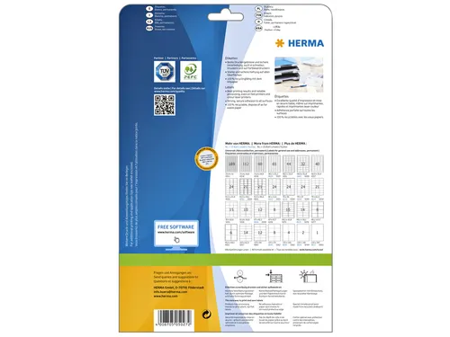 HERMA 5027 Premium etiketten A4 38,1x21,2mm Wit 1625 stuks