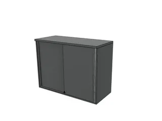 opzetkast,v. schuifdeurkast,HxBxD 740x1200x445mm,MS-donkergrijs - 2