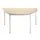 Tafel Halfrond 140x70 Cm Frame Aluminium Blad Esdoorn