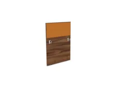 baliepaneel,v. bureau,aanbouw links,B 800mm,NP-tiepolo nut,BN3005-geel