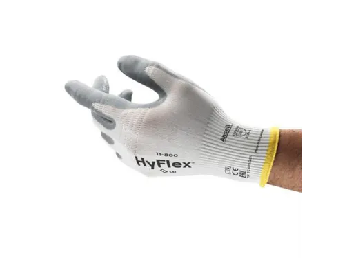 Ansell HyFlex 11-800 nitril precisiehandschoen grijs/wit maat 6 12 pr