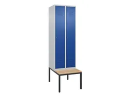 locker met bank,HxBxD 2120x600x815mm,2vak,vak B 300mm,cil.-slot