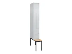 Z-garderobekast,HxBxD 2120x300x815mm,2vak,vak B 300mm,cil.-slot