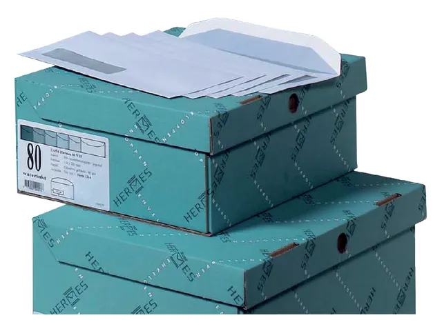 Envelop Hermes EA5 156x220mm venster links 40x110mm zelfklevend