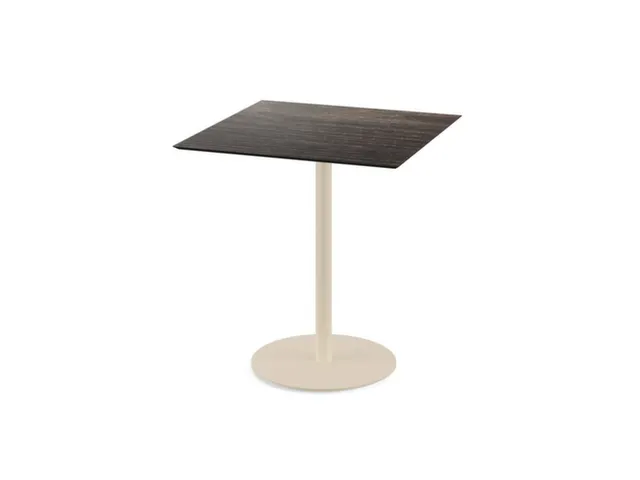 bistrotafel,HxBxD 730x700x700mm,rechthoekig,schotelvoet zandkleuren