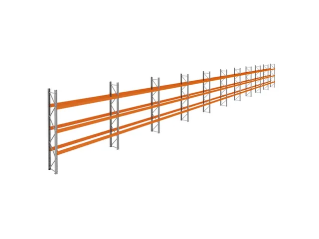 palletstelling,basis+9xaanbouw,HxBxD 3990x37100x750mm,vakl. 3400kg