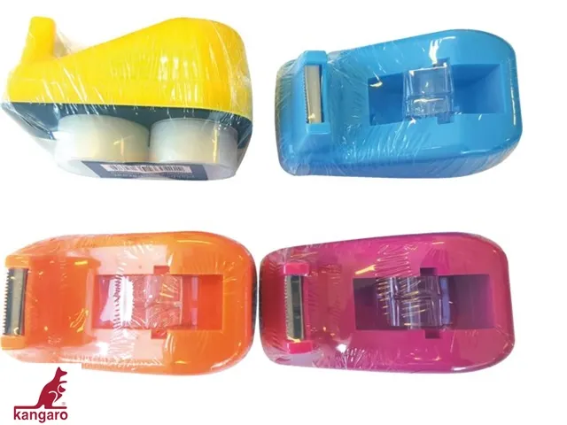 Plakbandhouder Kangaro inclusief 2 rol assorti