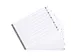 Bedrukte Tabbladen Karton Geplastificeerde Tabs 10 Tabs 1-10 A3 Wit