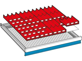 Indelingsmateriaal H 50mm 16verdeelgootjes/60gootverdelers B 717mm - 3