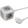 Stekkerblok Brennenstuhl 4 voudig inclusief 2 USB 140cm wit/grijs