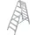dubbele ladder,beide zijden,2x7treden m. R13-laag,treden met profiel
