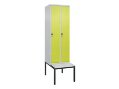 armoire vestiaire noir et blanc HxlxP 2120x600x815mm 2compart.