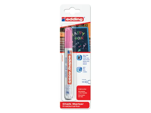 Krijtstift edding 4095 rond neon roze 2-3mm blister