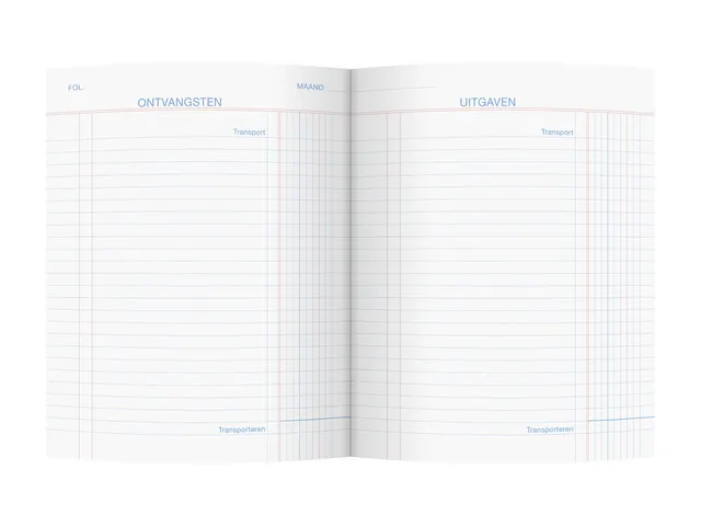 Livre de caisse 165x210mm 80 feuilles bleu