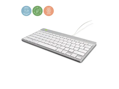 Toetsenbord R-Go Ergonomisch Compact Break bedraad QWERTY wit