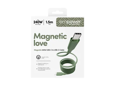 PanzerGlass empower by Magnetic 240W USB-C to USB-C Cable | USB