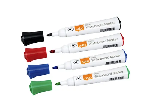 Whiteboardmarker Nobo Glide rond assorti 2mm 10st