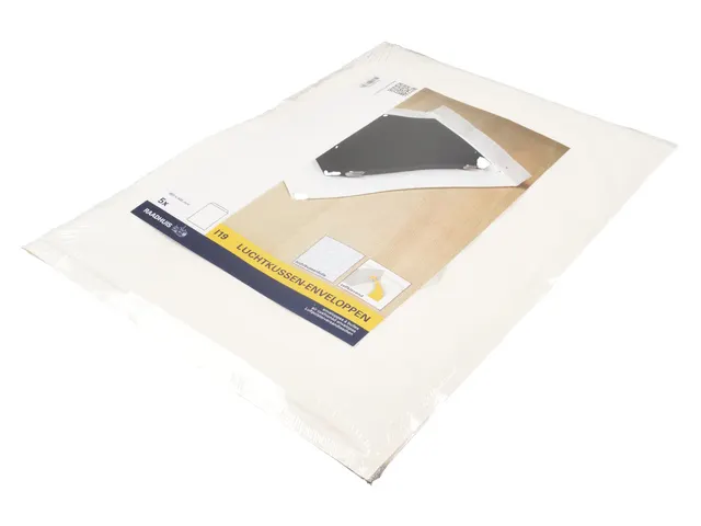Luchtkussenenvelop Raadhuis 300x445mm I19 wit plakstrip krimp a 5 stuk