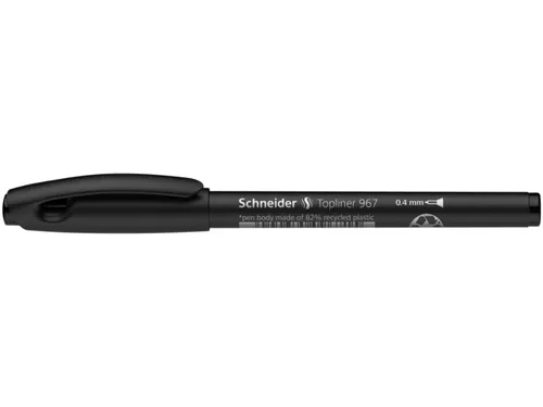 Fineliner Schneider Topliner 967 Zwart 0.4mm