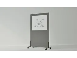 Silva verrijdbaar akoestisch whiteboard donkergrijs 200x120cm