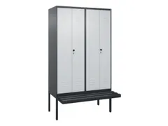 locker voor scheiding van kleding,HxBxD 2120x1200x815mm,4vak