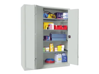 Vouwdeurkast 1950x1500x500mm 4legborden Verzinkt Ral7035 Front Ral7035 - 1