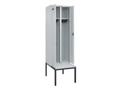 locker met bank,voor scheiding van kleding,HxBxD 2120x600x815mm,2vak