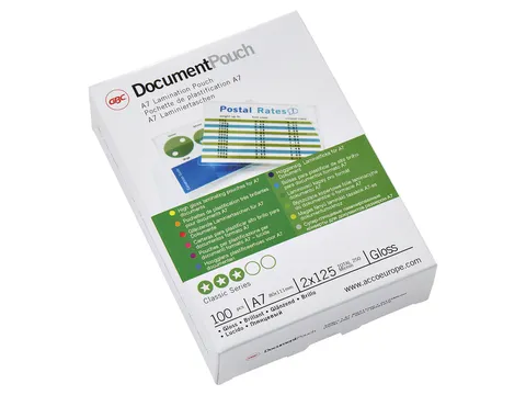 Pochette de plastification GBC A7 125 microns brillant 100 pièces