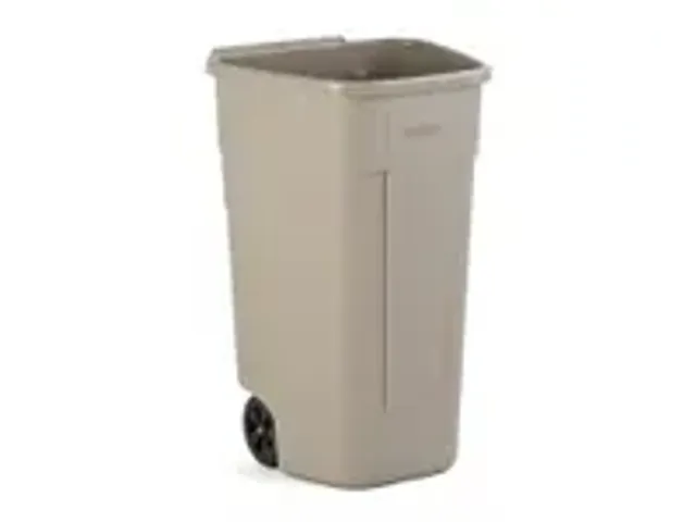 OUTLET Mobiele Container 100 Liter Beige Rubbermaid/ Deksel mobiele co