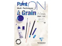 Tekenblok Clairfontaine Paint On A4 korrel 20v 250g