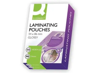 Lamineerhoes Glanzend Transparant 54x86mm 2x125mic Doos 100 Stuks - 1
